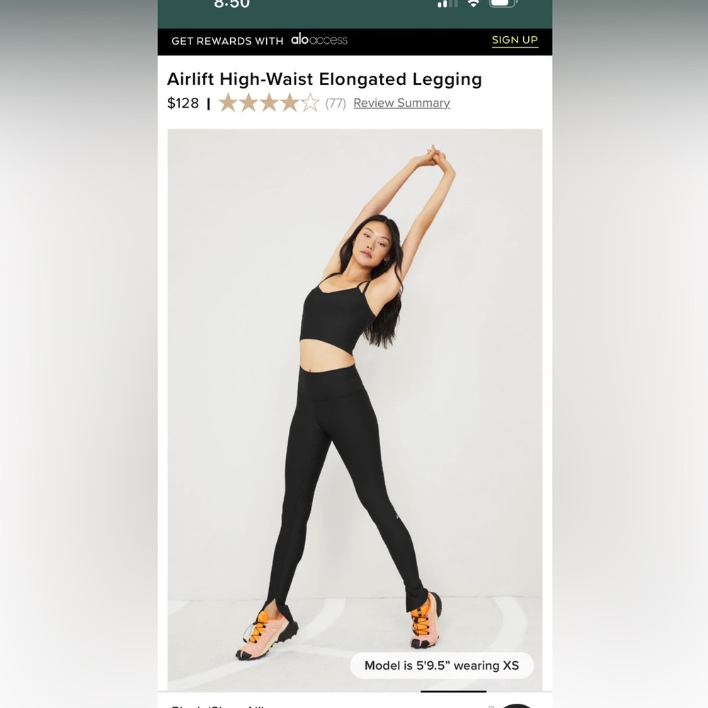 Alo Airlift High-Waist Elongated Legging